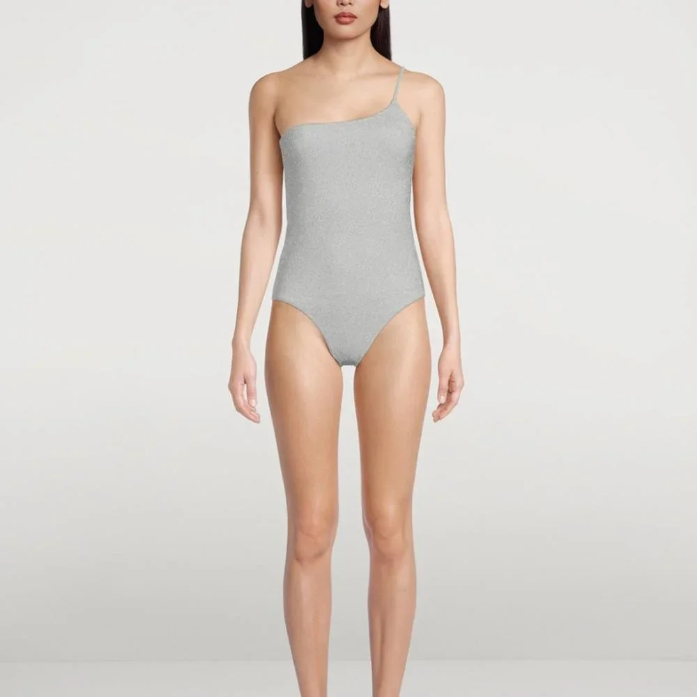 Good American Sparkle One Shoulder One-Piece
